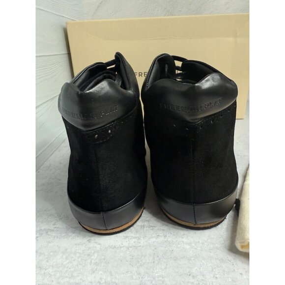 NIB Freeman Plat Mens‎ Court Mid Black Leather & Suede Hi-Top Sneakers Size 12 - Picture 7 of 13